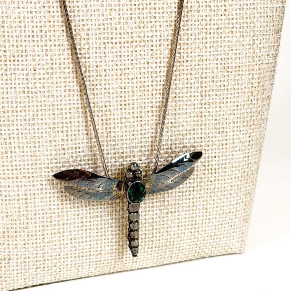 Sterling Silver Dragonfly Pendant Necklace